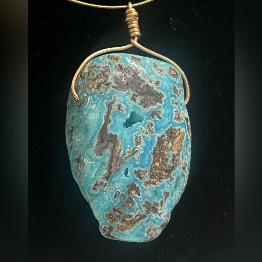 One Huge solid Turquoise pendant - Picture 7 of 7